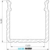 GLALU profil LED din aluminiu anodizat pentru montare la suprafață 16x16mm 2020mm argint