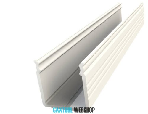 GLALU profil LED din aluminiu pentru montare la suprafață 16x16mm 3000mm alb