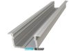 GLALU profil LED încastrat din aluminiu anodizat 9x16mm 3000mm argint