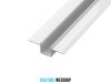 GLALU profil LED din aluminiu ascuns 12,5x16mm 2020mm alb