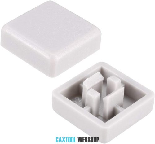 Capac buton 12x12x7.3mm alb