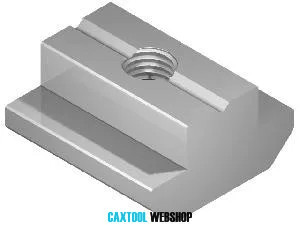 B10 pulita M8, canal 10, 18x18x9 mm