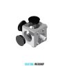 B10 Conector cubic 40x40 mm, 3D, canelură de 10 mm, kit