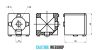 B10 Conector cubic 40x40 mm, 2D, canelură de 10 mm, kit