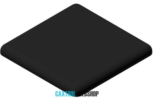 B10 End cap cover 45x45 mm, 10mm groove